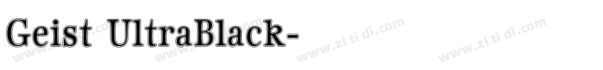 Geist UltraBlack字体转换